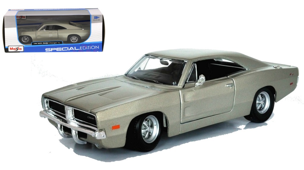 Carro Dodge Charger 1969 Gris Esc: 1:253a+