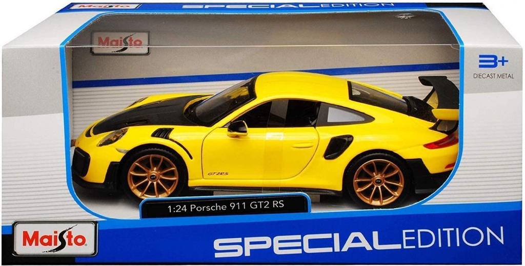 Carro Porsche 911 GT2 RS Amarillo/Negro Esc:1:24 3a+ (315230)