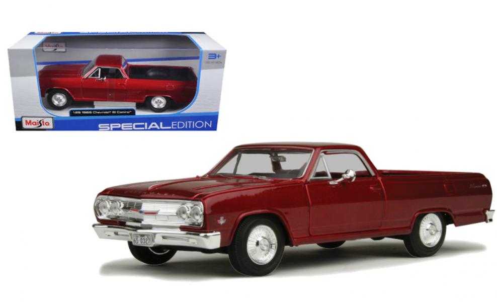Carro Chevrolet®El Camino Rojo Metálico 1965 Esc:1:25 3a+(319771)