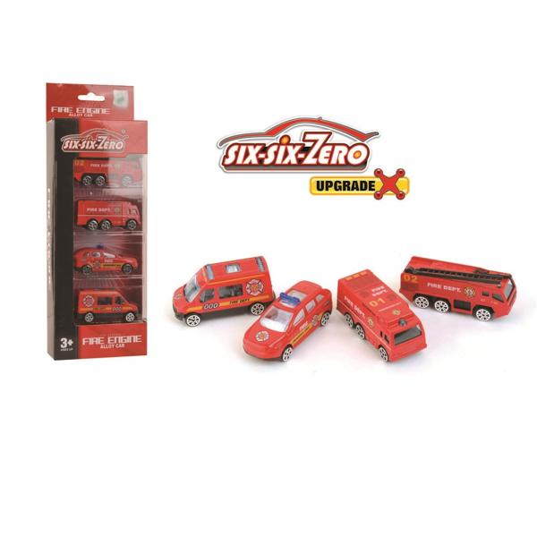 Vehículos de Bomberos Set de 4 3a+ (441452)