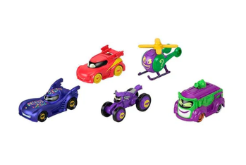 Fisher Price /  Carritos BatWheels DC Set/5 3a+
