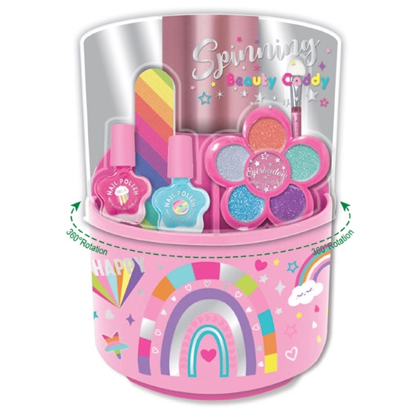 Estuche Giratorio de Cosméticos de Arcoiris 8a+