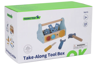 Cajas de Herramientas de Madera Portátil con Accesorios 18 pzs 3a+
