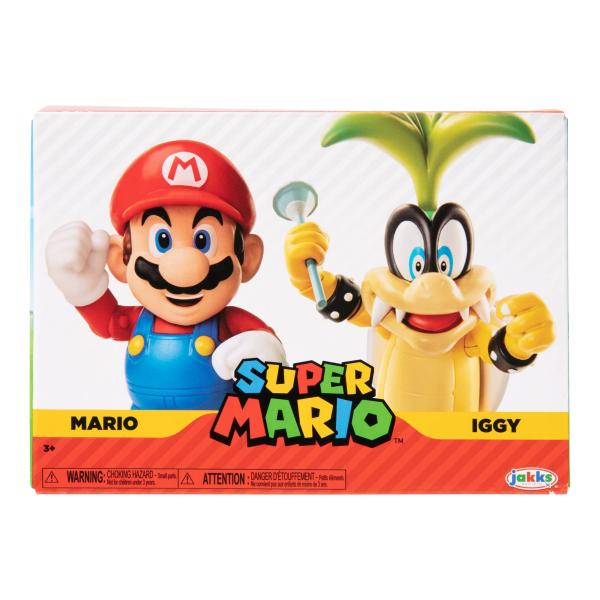 Figuras Nintendo Super Mario Bross Set/2 3a+ ( Mario-Iggy)