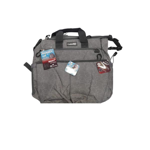 Bolso Pañalero Con Tiras Largas Gris (007465)