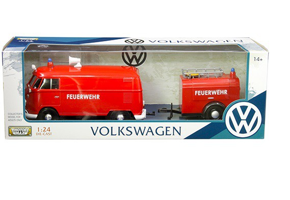 Carro 1:24 Volkswagen de Bombero Con Carreta 14a+