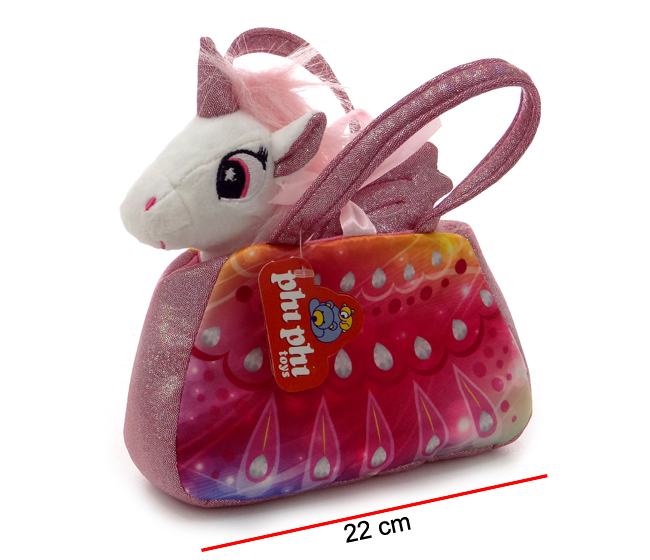 Peluche de Unicornio con Bolso 19cm 24m+