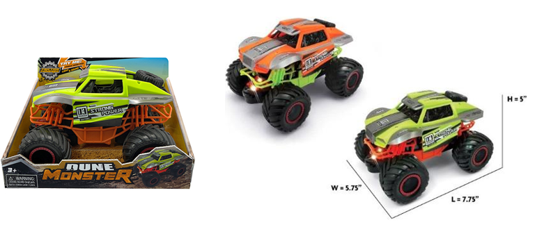 Carro de Fricción Dune Monster con  Luz y Sonidos 3a+ / Surtido 2 -  Se venden por separado