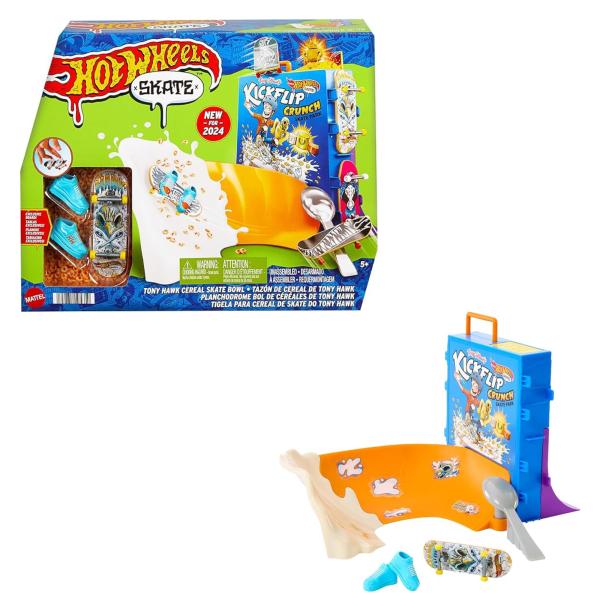Pista Hot Wheels Skate Set Tazón de Cereal de Tony Hawk 5a+