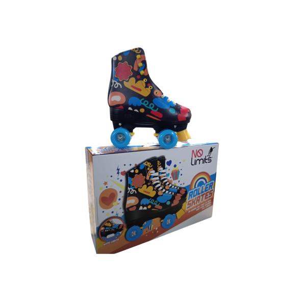 Patines de 4 Ruedas Luminosos Multicolores Talla#34 (457378)