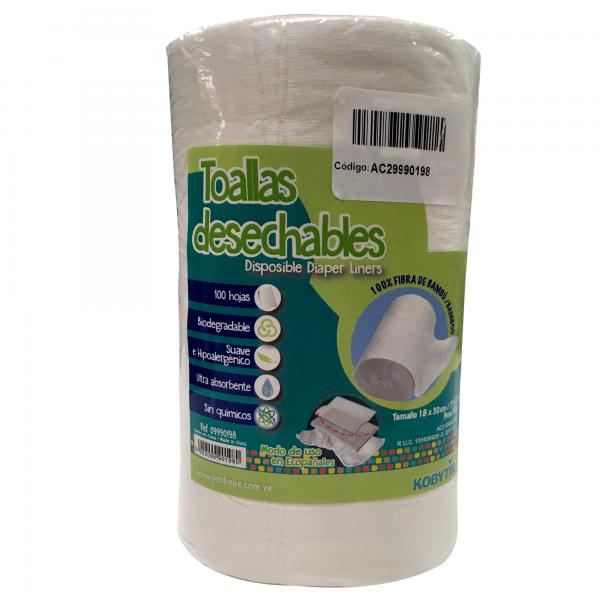 Baby Basics Toallas Desechables 100 Hojas (901980)