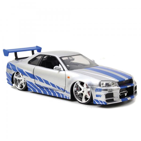 Carro Rápidos y Furiosos Nissan Skyline GT-R de Brian Esc:1:24 8a+