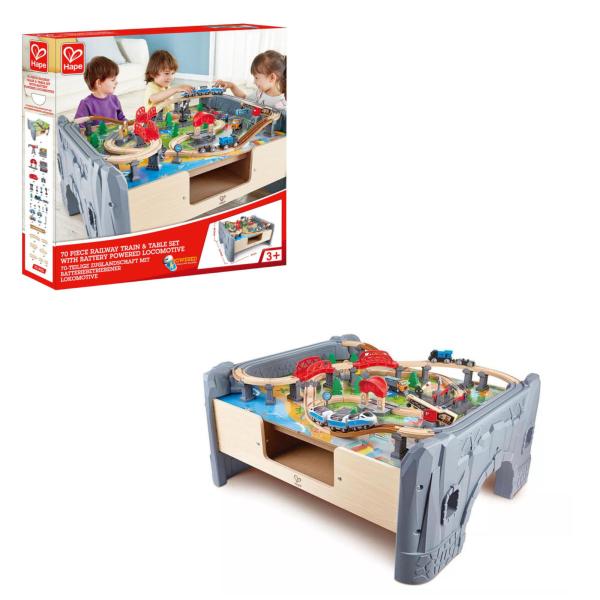 Mesa con Pista Férrea y Accesorios 70Pzs 3a+