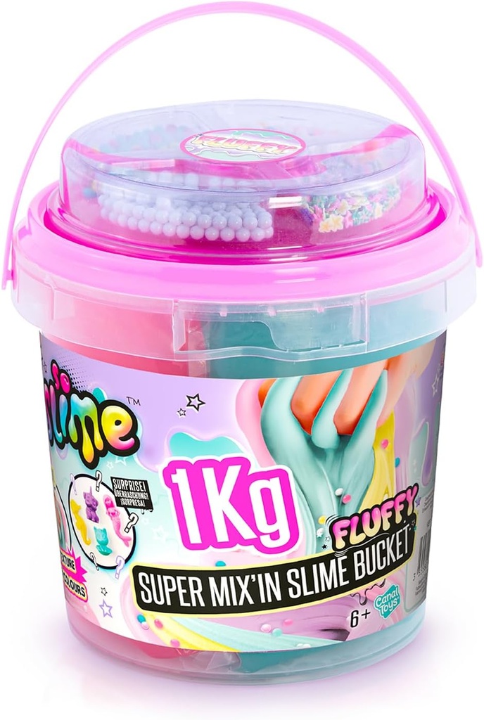 Balde de Super Slime de 1 kilo con Chispas (Surtido de 3) 6a+ ( Se venden por separado)
