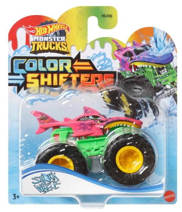 Hot Wheels -  Vehículos Monster Trucks Color Shifters Surt/4 3a+