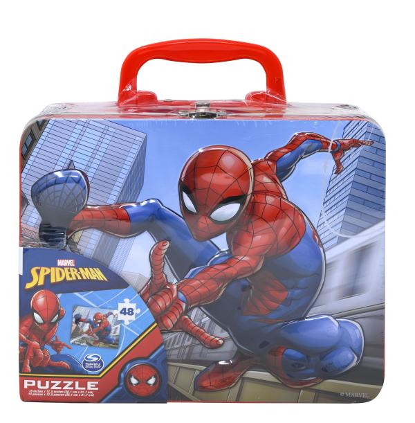 Rompecabezas 48 Pzs Caja Metalica de Spider-Man 3a+