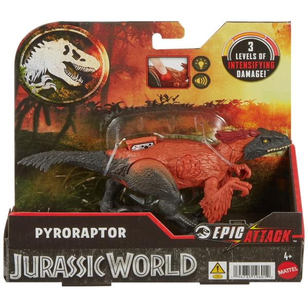 Figura Jurassic World Epico Ataque Pyroraptor 4a+