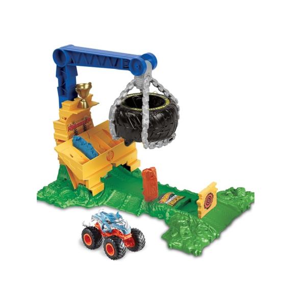 Hot Wheels Monster Trucks Arena Rhinomite Reto en la Selva 4a+