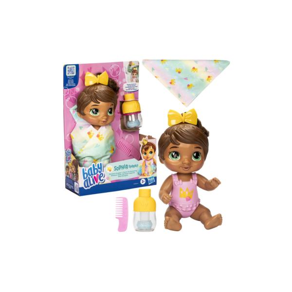 Muñeca Baby Alive Burbujas Relajantes 3a+ Sophia Sparkle