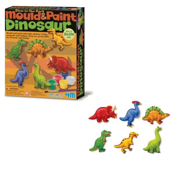 Dinosaurios de Yeso Pinta y Moldea Brilla en la Oscuridad 5a+