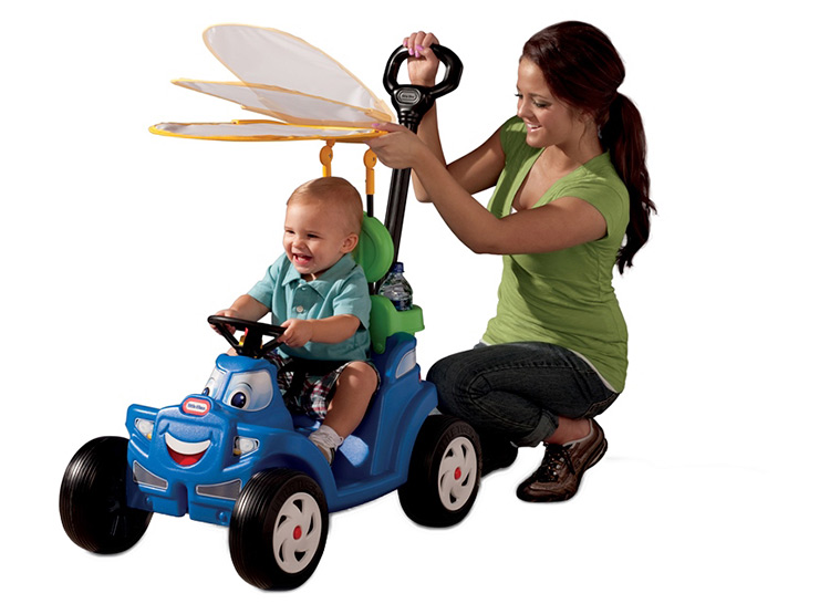 Carro Montable de Empujar De Lujo 2en1 Azul 1½4a