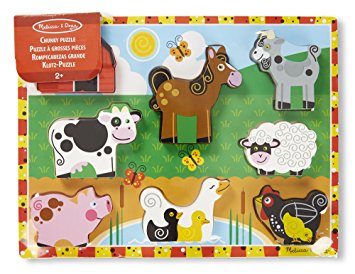 Figuras de Madera de Encajar Animales de la Granja(3723) 2a+