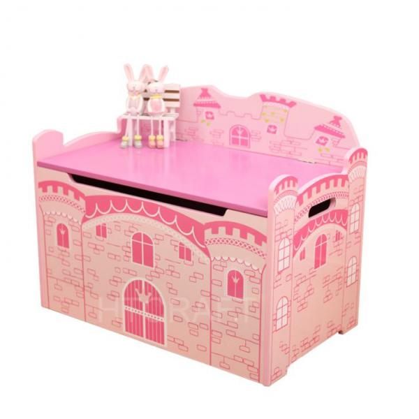 Caja de Juguetes Castillo 61.5x35x48cm MDF/Pino