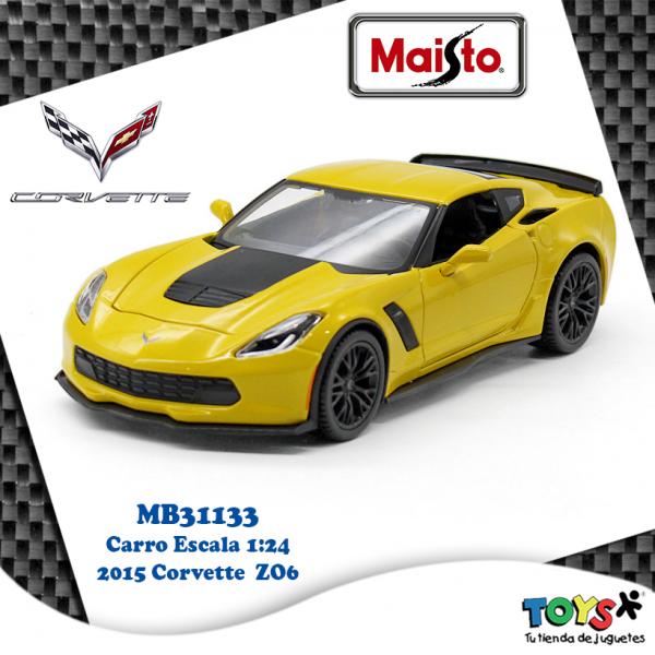 Carro Corvette ZO6 Azul Metálico 2015 Esc: 1:24 3a+