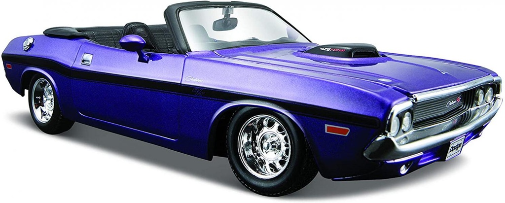 Carro Escala 1:24 1970 Dodge Challenger R/T Convertible Morado 3a+