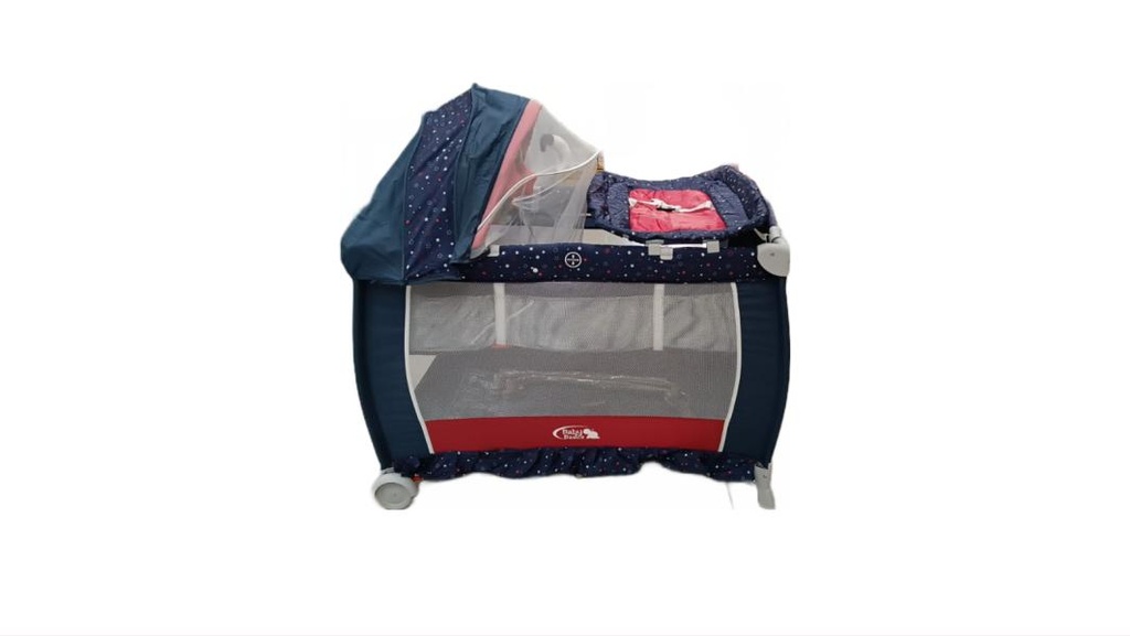 Baby Basics Encierro Space Cambiador Mosquitero Azul con Estrellas 0m+