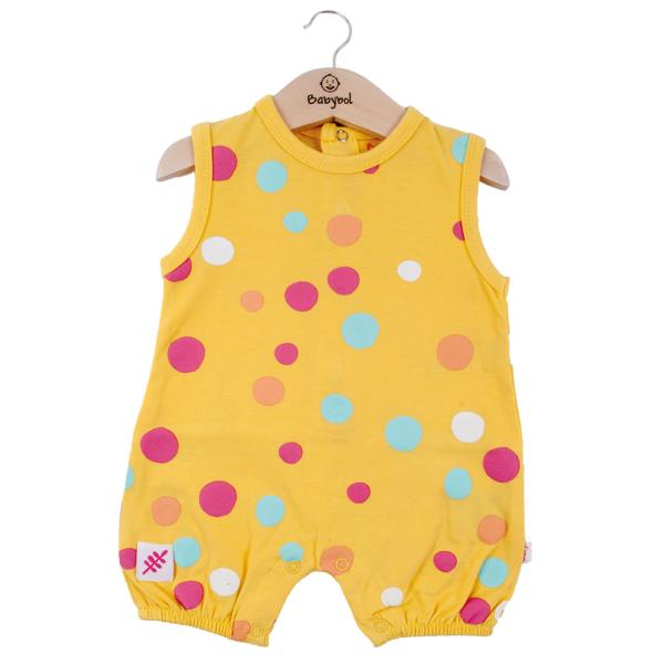 Mameluco de Tirantes en Caja Amarillo C/ Bolitas Niña 6m (610484)
