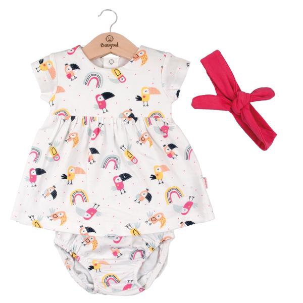 Vestido + Braga + Cinta de Tucanes Blanco 9m (611054)