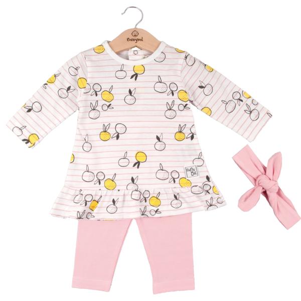 Conjunto de 2 Piezas + Cinta Manga Larga de Naranjas de Color Rosa palo 3m (616370)