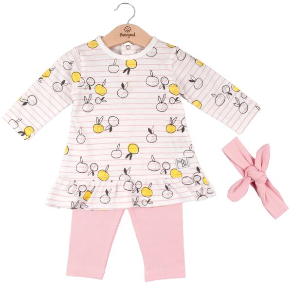 Conjunto de 2 Piezas + Cinta Manga Larga de Naranjas de Color Rosa palo 6m (616387)