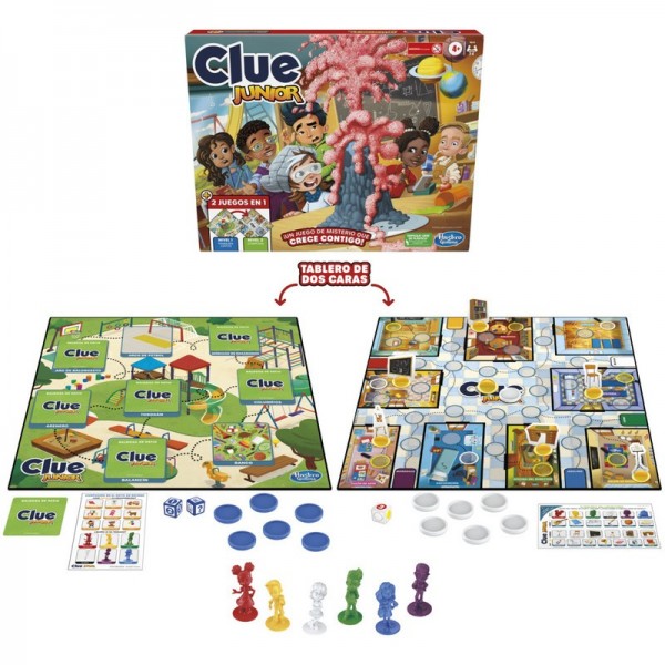 Hasbro Games - Juego de Mesa Clue Junior 2en1 4a+
