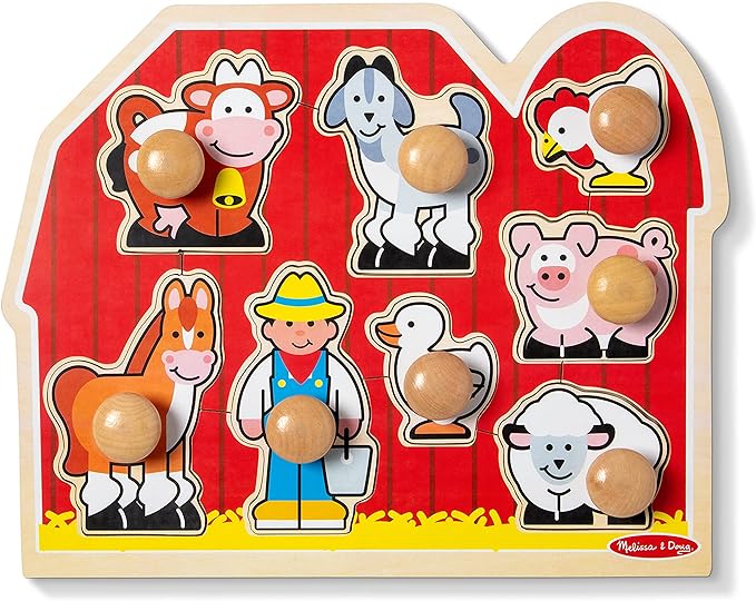 Figuras de Madera de Encajar Amigos de la Granja 1a+