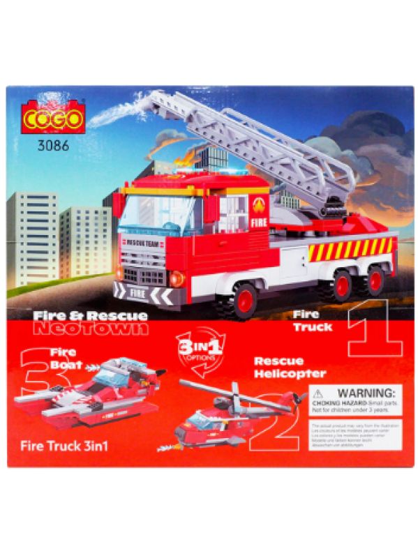 Carro de Bomberos al Rescate 3 en 1 - 249Pzs 6a+
