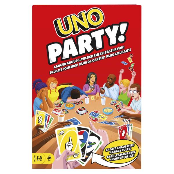 Mattel Games - Juego de Mesa Uno Party 7a+