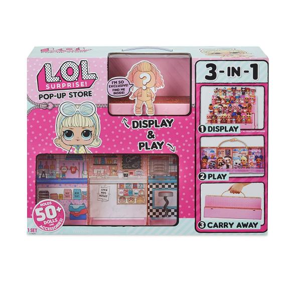 L.O.L.Surprise Display Portártil p/Jugar C/50 Acces y Muñecas 3 en1