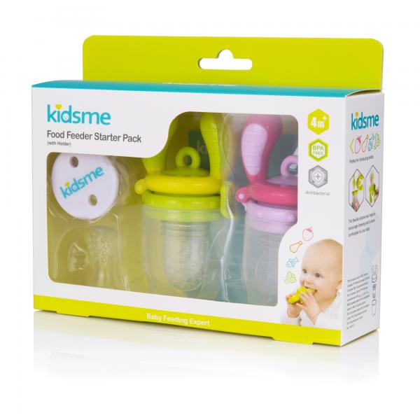 Kit de Inicio Dispensador de Alimentos Verde-Fucsia 4m+