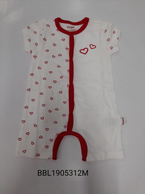 Mameluco Corto Corazones Caja de Regalo 12m