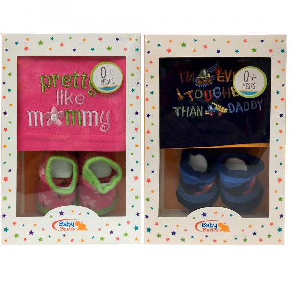 Baby Basics Conjunto Gorrito y Medias Caja de Regalo 0m+