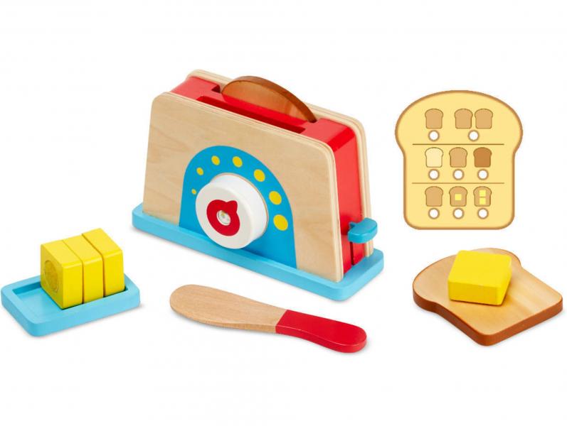 Juego Tostador de Pan y Mantequilla de Madera 10pzs 3a+