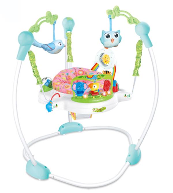 Baby Basics Silla Saltarina Estacionaria para el Bebé Blanca 11.3kg Max