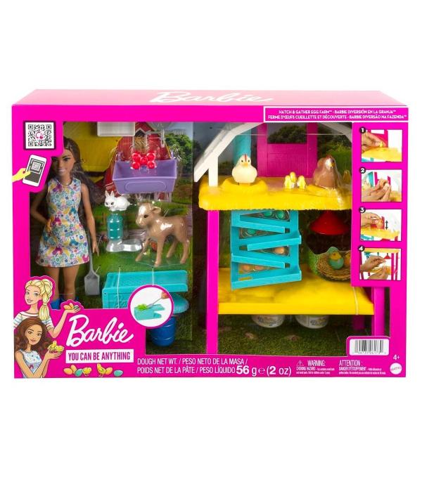 Barbie Set de Diversión en la Granja con Muñeca 4a+