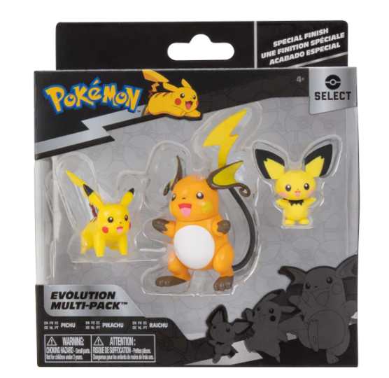 Pokémon Multi-Pack Evolución Pack/3 (Pichu, Pikachu & Raichu) 4a+