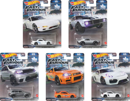 Hot Wheels -  Carritos  Premium Fast & Furious Surt/5 3a+