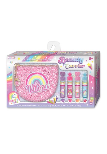 Bálsamo para Labios de Arcoiris Set/4 con Bolso Llavero 5a+