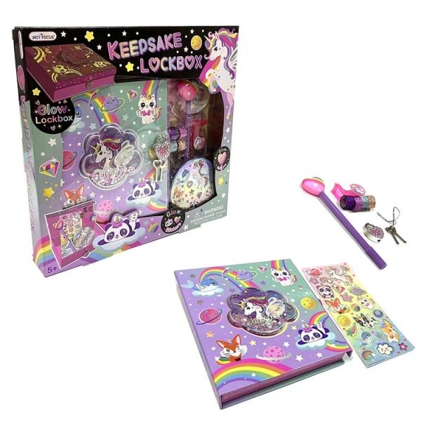 Caja de Seguridad de Recuerdos de Unicordio Alumbra en la Oscuridad 5a+