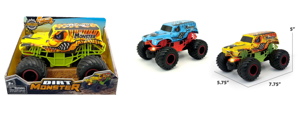 Carro Fricción 1:20 Dirt  Monster Luz y Sonido Surt/2 3a+